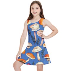 Tiny And Delicate Animal Crossing Mushrooms Kids  Lightweight Sleeveless Dress by GardenOfOphir