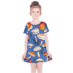 Tiny And Delicate Animal Crossing Mushrooms Kids  Simple Cotton Dress by GardenOfOphir