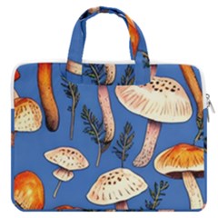 Tiny And Delicate Animal Crossing Mushrooms Macbook Pro 13  Double Pocket Laptop Bag by GardenOfOphir