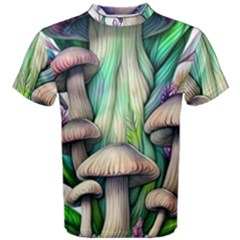 Woodsy Mushroom Men s Cotton Tee by GardenOfOphir