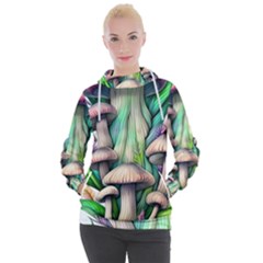 Woodsy Mushroom Women s Hooded Pullover by GardenOfOphir