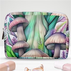 Woodsy Mushroom Make Up Pouch (medium) by GardenOfOphir