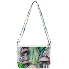 Woodsy Mushroom Double Gusset Crossbody Bag by GardenOfOphir