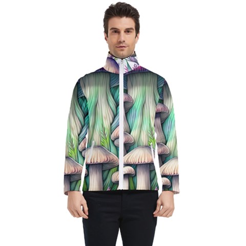 Woodsy Mushroom Men s Bomber Jacket by GardenOfOphir