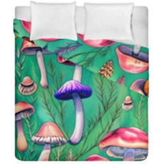 Foresty Mushroom Duvet Cover Double Side (california King Size) by GardenOfOphir