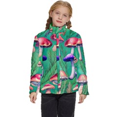 Foresty Mushroom Kids  Puffer Bubble Jacket Coat by GardenOfOphir