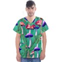 Foresty Mushroom Men s V-Neck Scrub Top View1