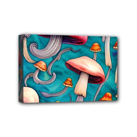 Witchy Mushroom Mini Canvas 6  X 4  (stretched) by GardenOfOphir