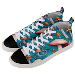 Witchy Mushroom Men s Mid-top Canvas Sneakers