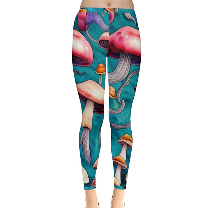 Witchy Mushroom Inside Out Leggings