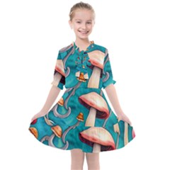 Witchy Mushroom Kids  All Frills Chiffon Dress by GardenOfOphir