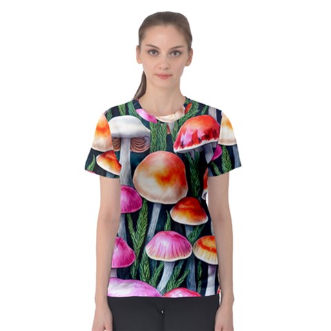 Goblincore Mushroom Women s Sport Mesh Tee by GardenOfOphir