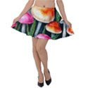 Goblincore Mushroom Velvet Skater Skirt View1