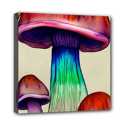 Tiny Mushroom Mini Canvas 8  X 8  (stretched) by GardenOfOphir