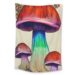 Tiny Mushroom Large Tapestry by GardenOfOphir