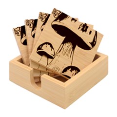 Tiny Mushroom Bamboo Coaster Set by GardenOfOphir