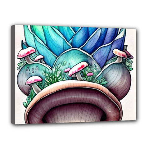 Mushrooms Nature s Little Wonders Canvas 16  X 12  (stretched) by GardenOfOphir