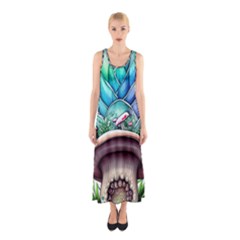 Mushrooms Nature s Little Wonders Sleeveless Maxi Dress by GardenOfOphir