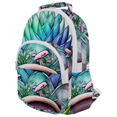 Mushrooms Nature s Little Wonders Rounded Multi Pocket Backpack by GardenOfOphir