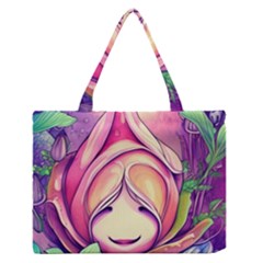 Forest Mushroom Zipper Medium Tote Bag