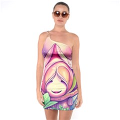 Forest Mushroom One Soulder Bodycon Dress by GardenOfOphir