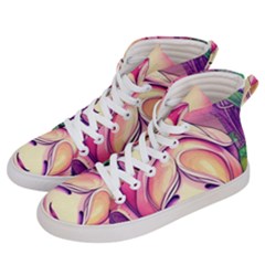 Forest Mushroom Men s Hi-top Skate Sneakers by GardenOfOphir