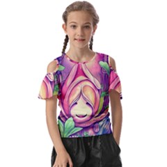 Forest Mushroom Kids  Butterfly Cutout Tee by GardenOfOphir