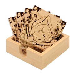 Forest Mushroom Bamboo Coaster Set by GardenOfOphir