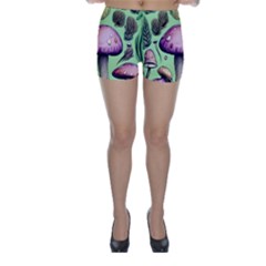 Witchy Forest Mushroom Skinny Shorts by GardenOfOphir