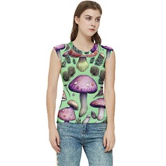 Witchy Forest Mushroom Women s Raglan Cap Sleeve Tee by GardenOfOphir