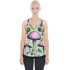 Witchy Forest Mushroom Piece Up Tank Top by GardenOfOphir