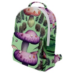 Witchy Forest Mushroom Flap Pocket Backpack (small) by GardenOfOphir