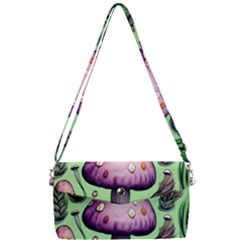 Witchy Forest Mushroom Removable Strap Clutch Bag by GardenOfOphir