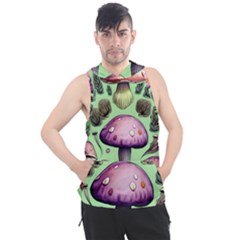 Witchy Forest Mushroom Men s Sleeveless Hoodie by GardenOfOphir