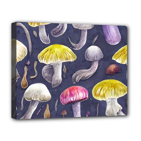 Fantasy Woodland Mushroom Deluxe Canvas 20  X 16  (stretched) by GardenOfOphir