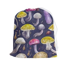 Fantasy Woodland Mushroom Drawstring Pouch (2xl) by GardenOfOphir