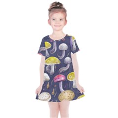 Fantasy Woodland Mushroom Kids  Simple Cotton Dress by GardenOfOphir