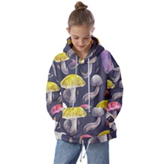 Fantasy Woodland Mushroom Kids  Oversized Hoodie by GardenOfOphir