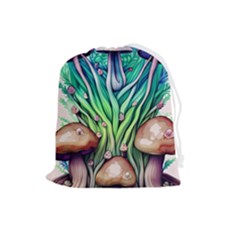 Goblin Core Forest Mushroom Drawstring Pouch (large) by GardenOfOphir