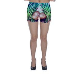 Goblin Core Forest Mushroom Skinny Shorts by GardenOfOphir