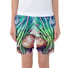 Goblin Core Forest Mushroom Women s Basketball Shorts by GardenOfOphir