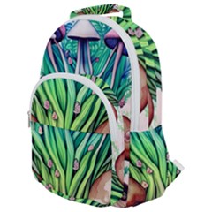 Goblin Core Forest Mushroom Rounded Multi Pocket Backpack by GardenOfOphir