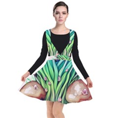 Goblin Core Forest Mushroom Plunge Pinafore Dress by GardenOfOphir