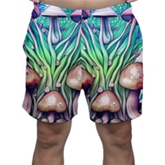 Goblin Core Forest Mushroom Men s Shorts by GardenOfOphir