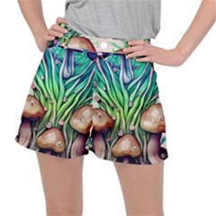 Goblin Core Forest Mushroom Ripstop Shorts by GardenOfOphir