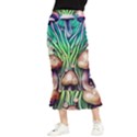 Goblin Core Forest Mushroom Maxi Fishtail Chiffon Skirt View1