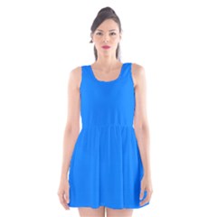 Azure Blue	 - 	scoop Neck Skater Dress by ColorfulDresses