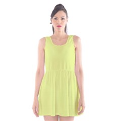 Key Lime Yellow	 - 	scoop Neck Skater Dress