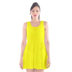 Lemon Glacier Yellow	 - 	scoop Neck Skater Dress by ColorfulDresses