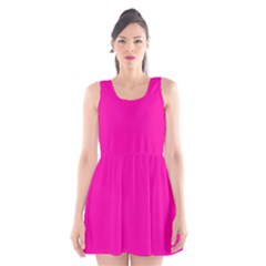 Hollywood Cerise	 - 	scoop Neck Skater Dress by ColorfulDresses